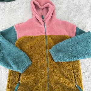 Eddie Bauer Kids Pink, Teal, and Mustard Puffer Jacket